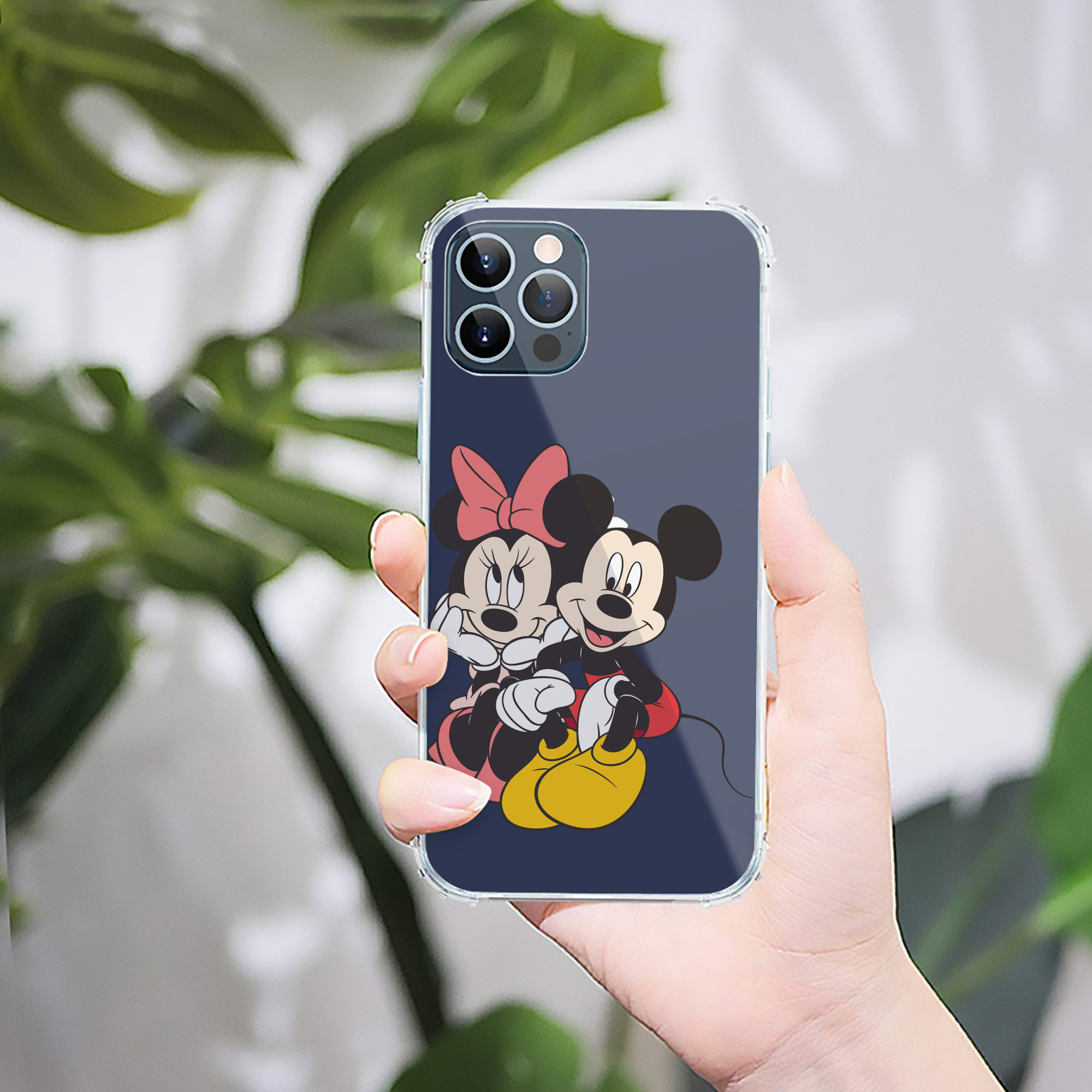 （画像用） ミッキーマウス Mickey Mouse 【iPhone 12シリーズ対応】透明スマホケース（クリアソフトケース）